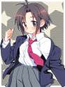 985390 - 1girl antenna_hair black_eyes black_hair blazer blush highres idolmaster jacket kikuchi_makoto necktie off_shoulder school_uniform short_hair skirt smile solo star yuuki_keisuke.png