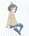 s - 1152955 - 1girl black_hair idolmaster kikuchi_makoto nosuke purple_eyes ribbon school_uniform short_hair skirt smile solo sweater thighhi.jpg