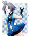 s - 997718 - 1girl bad_id bare_shoulders black_hair blue_eyes bra fingerless_gloves gloves idolmaster kikuchi_makoto kusakabe_rei lingerie op.jpg