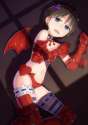 s - 457268 - 1girl bat_wings choker elbow_gloves face fangs flat_chest garters gloves head_wings heart heebee horns idolmaster kikuchi_makoto.jpg