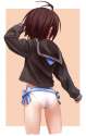 s - 1061016 - 1girl ahoge antenna_hair ass back bikini bikini_bottom brown_hair cropped_legs facing_away from_behind idolmaster kikuchi_makot.jpg
