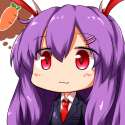 1girl _3 animal_ears blush carrot long_hair necktie purple_hair rabbit_ears red_eyes smile solo touhou udongein-df2a0f7363dc7f35a476494ad14543d5.jpg