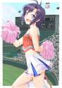 2226364 - 1girl black_eyes black_hair cheerleader crop_top idolmaster kikuchi_makoto looking_at_viewer midriff miri_(ago550421) open_mouth pom_poms short_hair skirt socks solo stadium white_legwear.jpg