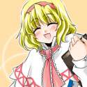 1girl blonde_hair capelet female hairband lowres short_hair solo tajima_yuuki touhou-fc65e4cc71627e5456bcd46cd035f343.jpg