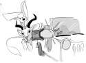 antelope head, butting a jeep, through a tree, with macha in it.png