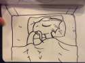 1704 - Quill-Weave Quill-Weave's_bed adorable artist Kazerad bed photo sketch sleepy.jpg