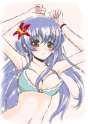 s - 2044069 - 1girl armpits arms_up bikini blush breasts flower frapowa frilled_bikini frills hair_flower hair_ornament long_hair.jpg