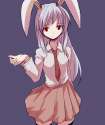 animal_ears bunny_ears dress_shirt lavender_hair long_hair miyo_(ranthath) necktie rabbit_ears red_eyes shirt skirt solo thigh-highs thighhighs touhou-50f1bb3b3a0b10ef44ce7c42958e4fac.jpg