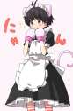 s - 1953315 - _3 1girl animal_ears antenna_hair apron black_hair blush cat_ears cat_paws cat_tail idolmaster kikuchi_makoto maid_apron maid_h.jpg