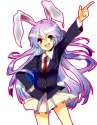 blazer bunny_ears highres long_hair necktie pleated_skirt purple_hair rabbit_ears red_eyes skirt solo touhou tsubame_shinderu-eb2e2b4b16419647bf87b02552d8d2a0.jpg