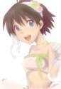 s - 745574 - 1girl bare_shoulders black_hair blue_eyes gloves headdress idolmaster jewelry kikuchi_makoto midriff mojamoja necklace short_hai.jpg