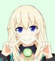 s - 2979841 - 1girl ama_(ama_zumi3) blonde_hair blue_eyes blush choujigen_game_neptune close-up double_v long_hair mug.png