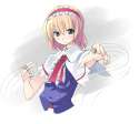 1girl blue_dress capelet dress female frills hairband looking_at_viewer seo_tatsuya simple_background solo string touhou upper_body white_background-0e85dab5d76d26fe8380f1e2c07a67fe.jpg