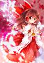 bow brown_hair female hair_ornament highres long_hair solo touhou-5f8cafde9cff6c0ef5a5a6a7d1d3c69b.jpg