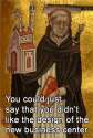 i'm pretty sure this is painted this way to symbolise what his greatest achievement was, as well as how he died, but still funny.jpg