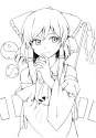 1girl bow detached_sleeves female hair_bow hair_tubes japanese_clothes lineart miko monochrome smile solo touhou vent_arbre yin_yang-11d42d2fa695752ea2c66ea702836eac.jpg