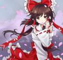 bow cherry_blossoms date dated detached_sleeves hair_bow japanese_clothes miko petals solo touhou tucana-8e40eea6f592678fdf462f1b7bedf3b3.jpg