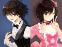 s - 1090839 - 1girl androgynous blue_eyes bow bowtie brown_hair choker crossdressing dress idolmaster joypyonn kikuchi_makoto one_eye_closed.jpg