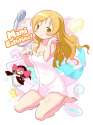 yande.re 286460 charlotte_(puella_magi_madoka_magica) cleavage gecchu puella_magi_madoka_magica tomoe_mami towel.jpg