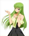 s - 265489 - 1girl absurdres bare_shoulders brown_eyes c.c. code_geass derivative_work dress frills green.jpg