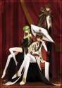 s - 693023 - 2boys bangs black_hair boots breasts brown_hair c.c. cape chair cleavage code_geass crossed_.jpg