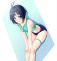 s - 776460 - 1girl ahoge bent_over bikini black_eyes black_hair blush idolmaster idolmaster_2 kikuchi_makoto midriff oyu-san short_hair skind.jpg
