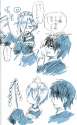 No Artist - 1boy 1girl apron blush closed_eyes dress earrings hair_over_one_eye idolmaster idolmaster_cinderella_girls jewelry kingin.jpg