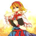 1girl blonde_hair book cape frills green_eyes grimoire grimoire_of_alice hairband short_hair solo wrist_cuffs hanaon touhou-9cc7a0734a8293fab983e0b9a17abb19.png