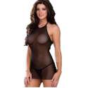 Ecool Sexy Lingerie Underwear See-through Backless Sleepwear Nighty Black.jpg