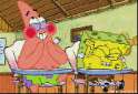 PATRICK AND SPONGEBOOB LAUGHING.gif