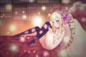 Konachan.com - 222620 beatrice_(re-zero) bed blonde_hair blue_eyes blush bow flat_chest loli navel nipples pantyhose twintails yutsuki_ryou.jpg