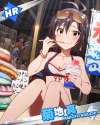 2063387 - 2girls bikini black_eyes black_hair blush bracelet character_name eating food idolmaster idolmaster_million_live! jewelry kikuchi_makoto multiple_girls official_art sarong satake_minako shaved_ice short_hair.jpg