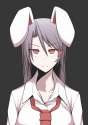 1girl animal_ears collared_shirt frown hair_ornament hairclip kuroba_rapid long_hair necktie purple_hair rabbit_ears red_eyes serious shirt solo straight_hair touhou tsurime upper_body very_long_hair-a.png