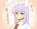 animal_ears bunny_ears koyama_shigeru long_hair necktie purple_hair red_eyes touhou translated-37c26d614ef10719716da084ddb38611.jpg