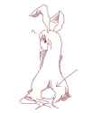 _ animal_ears bad_id bunny_ears bunny_tail digital001 directional_arrow from_behind long_hair looking_back monochrome simple_background sitting solo tail touhou very_long_hair white_background-91cf175e.jpg