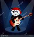 stock-vector-cartoon-panda-in-rock-bandana-playing-rock-music-under-spotlights-eps-vector-illustration-284742194.jpg