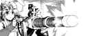 animal_ears bunny_ears byeontae_jagga firing frown gatling_gun gun helmet henshako holding military military_jacket military_uniform minigun monochrome motion_blur muzzle_flash solo touhou uniform weap.jpg
