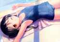 Konachan.com - 228383 black_hair kogemashita loli long_hair original red_eyes scan school_swimsuit swimsuit takoyaki_(roast) twintails wink.jpg