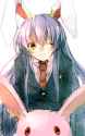 1girl ;) animal animal_ears asuna_(i_luv) breasts brown_eyes jacket long_hair looking_at_viewer necktie purple_hair red_eyes shirt simple_background sketch smile solo touhou white_background wink-50d9a.png