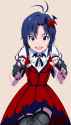 1094623 - 1girl absurdres blue_hair dress fang garter_straps hair_ornament hairclip highres idolmaster idolmaster_2 kikuchi_makoto lavender_eyes leg_garter looking_at_viewer my_dear_vampire nail_polish thighhighs trans.png