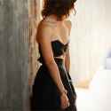 Lizzy-Caplan-low-cut-black-dress.gif