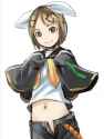 lolibooru 49718 blonde_hair detached_sleeves from_below hair_ornament hair_ribbon kagamine_rin long_sleeves looking_down oversized_clothes sailor_collar short_hair.jpg