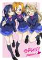 s - 2946341 - _d 3girls bangs black_legwear blazer blue_eyes bow brown_eyes brown_hair girl_sandwich hair_bow jumping kneehighs ko.jpg