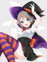 s - 3399730 - _d 1girl arms_up bat blue_eyes blush cape gloves grey_hair hat highres ica jack-o'-lantern looking_at_vie.png