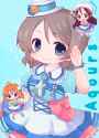 s - 3030420 - _o 3girls bangs beret blush bow brown_hair chibi collarbone dress earrings frills hair_bow hat jewelry ki.png