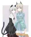 s - 811096 - 2girls animal_ears black_legwear blonde_hair blue_eyes blush cat_ears cat_tail eila_ilmatar_juutila.png