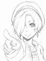 No Artist - 1girl earrings hair_over_one_eye hairband idolmaster idolmaster_cinderella_girls ina_(gokihoihoi) jewelry pointing pointin.jpg