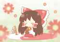 s - 1080680 - 1girl blush_stickers bow brown_hair chibi closed_eyes hair_bow hair_tub.jpg