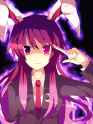 aura bad_id bunny_ears ki long_hair necktie purple_hair rabbit_ears red_eyes ruxun touhou-1d6af4c3804251ea926ebcfa0466a238.jpg