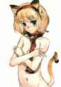 1girl animal_ears blush cat_ears cat_tail covering female hands kemonomimi_mode nokishita nude nude_cover sketch solo sweatdrop tail touhou-a21a6a7fbdf4fe806524d569f00e4aed.jpg